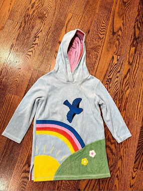 Mini Boden Novelty Towelling Throw-On / Hooded Beach Cover-Up Hooded Beach
